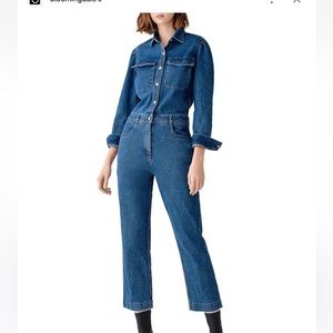 DL1961 Freja Denim Utility Jumpsuit in Tripoli